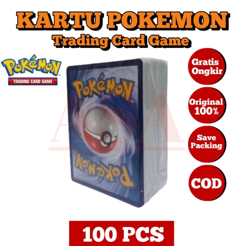 Kartu Pokemon isi 100 Pcs Perpack Random Bahasa Indonesia