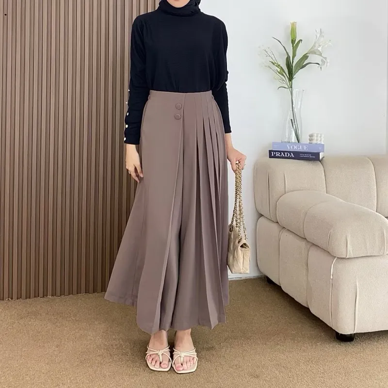 Shenna Kulot Pleats - Celana Kulot Rok Wanita - Celana Bawahan Casual Formal Daily - Furano Premium