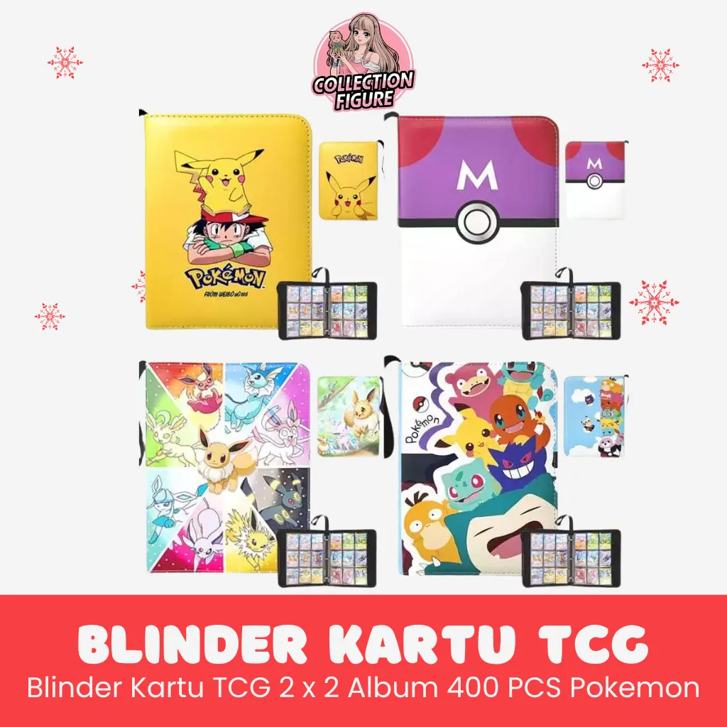 CF Blinder kartu TCG 2 x 2 Album 400 PCS Pokemon