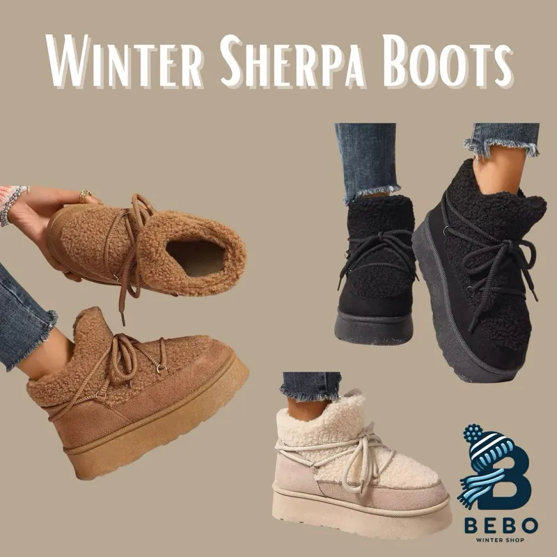 Warm Winter Suede Ankle Boots Sepatu Musim Dingin Hangat