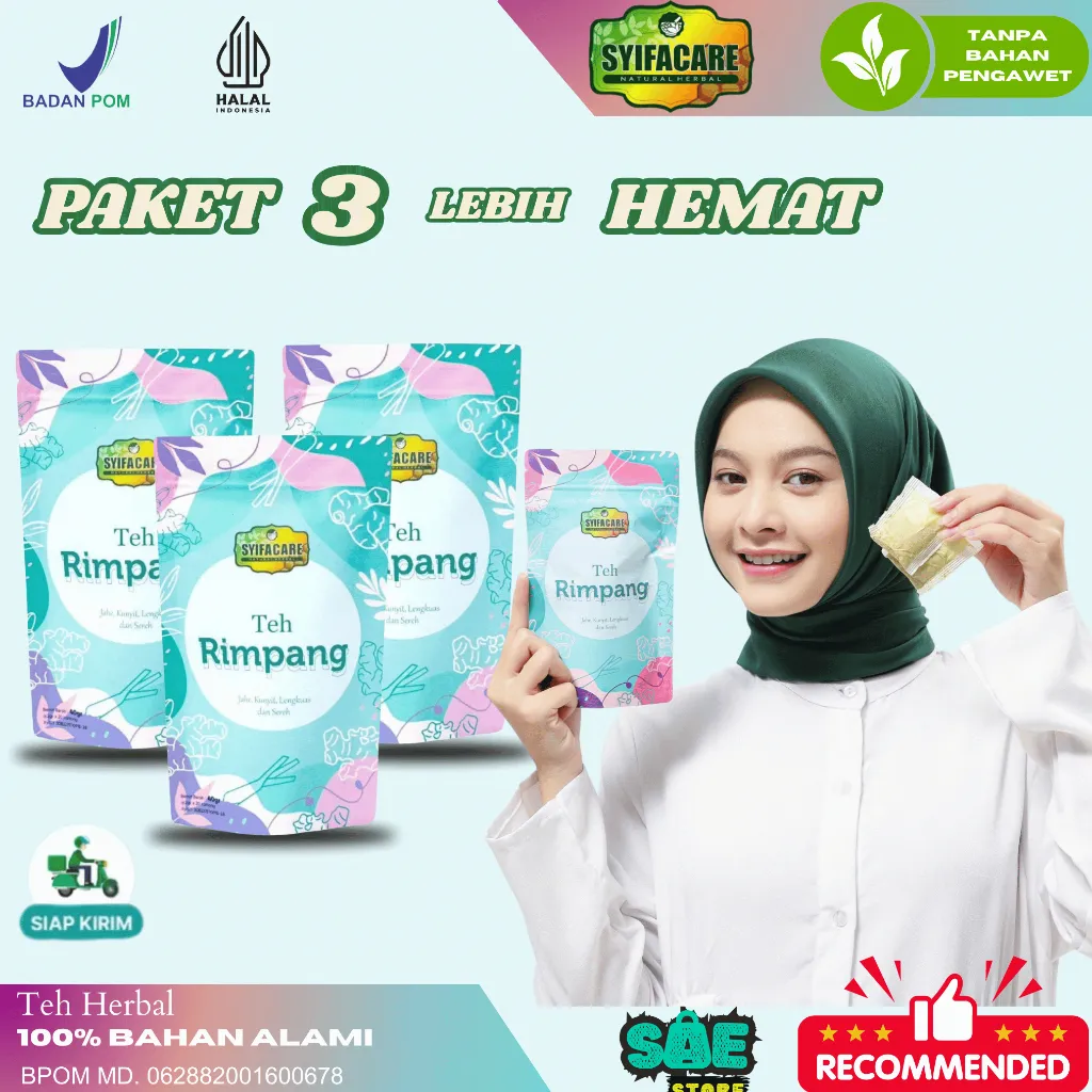 Teh Rimpang Syifacare Teh Celup Herbal 100% Alami Tanpa Pengawet