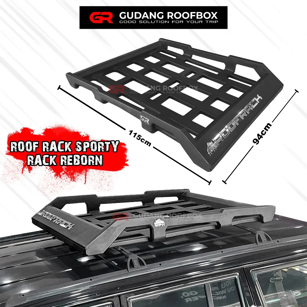 Roofrack Roof Rack Bagasi Atas Mobil New Rack Sporty Reborn Plastik ABS SR Sunrise Aksesoris Variasi