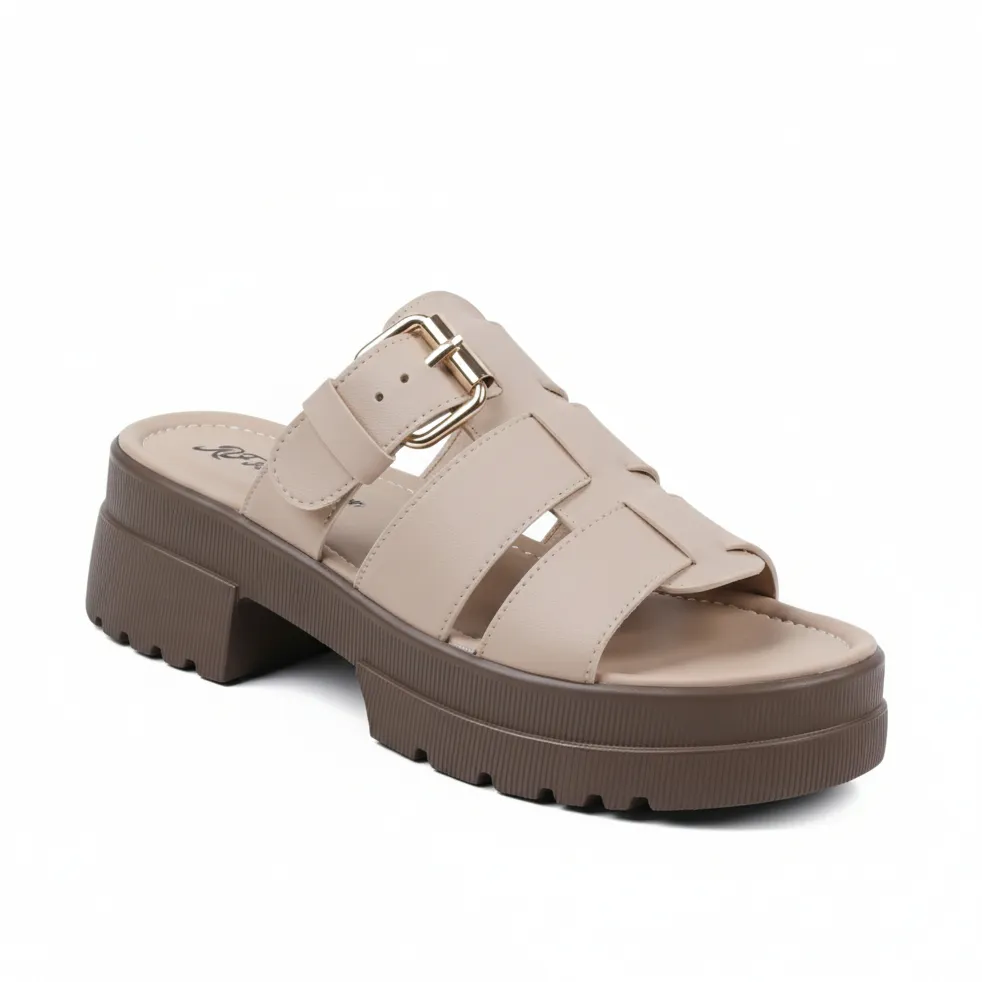 RF Footwear - Sandal Wedges Wanita Korean Style Casual Kekinian Slip On Strape 3 Alice