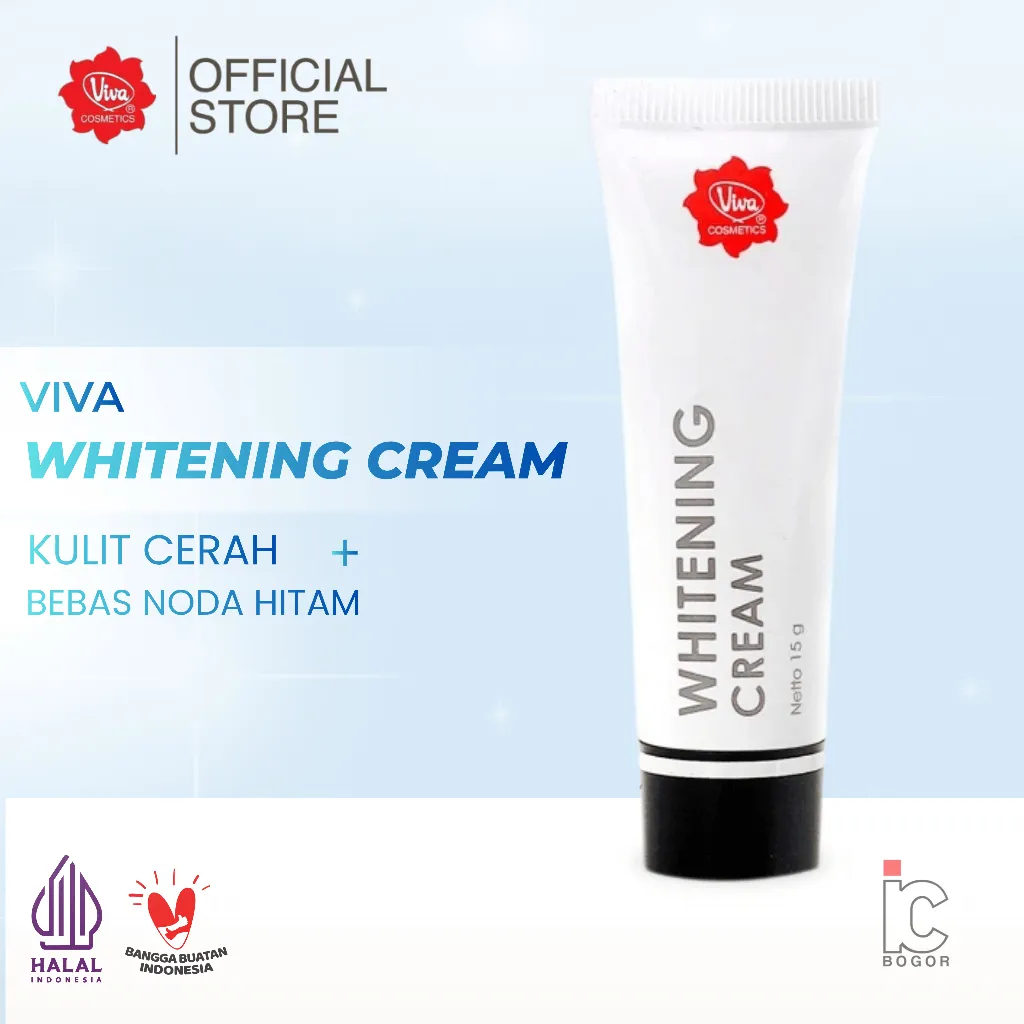 Viva Whitening Cream 15g - Krim untuk menyamarkan flek hitam / Krim pencerah wajah