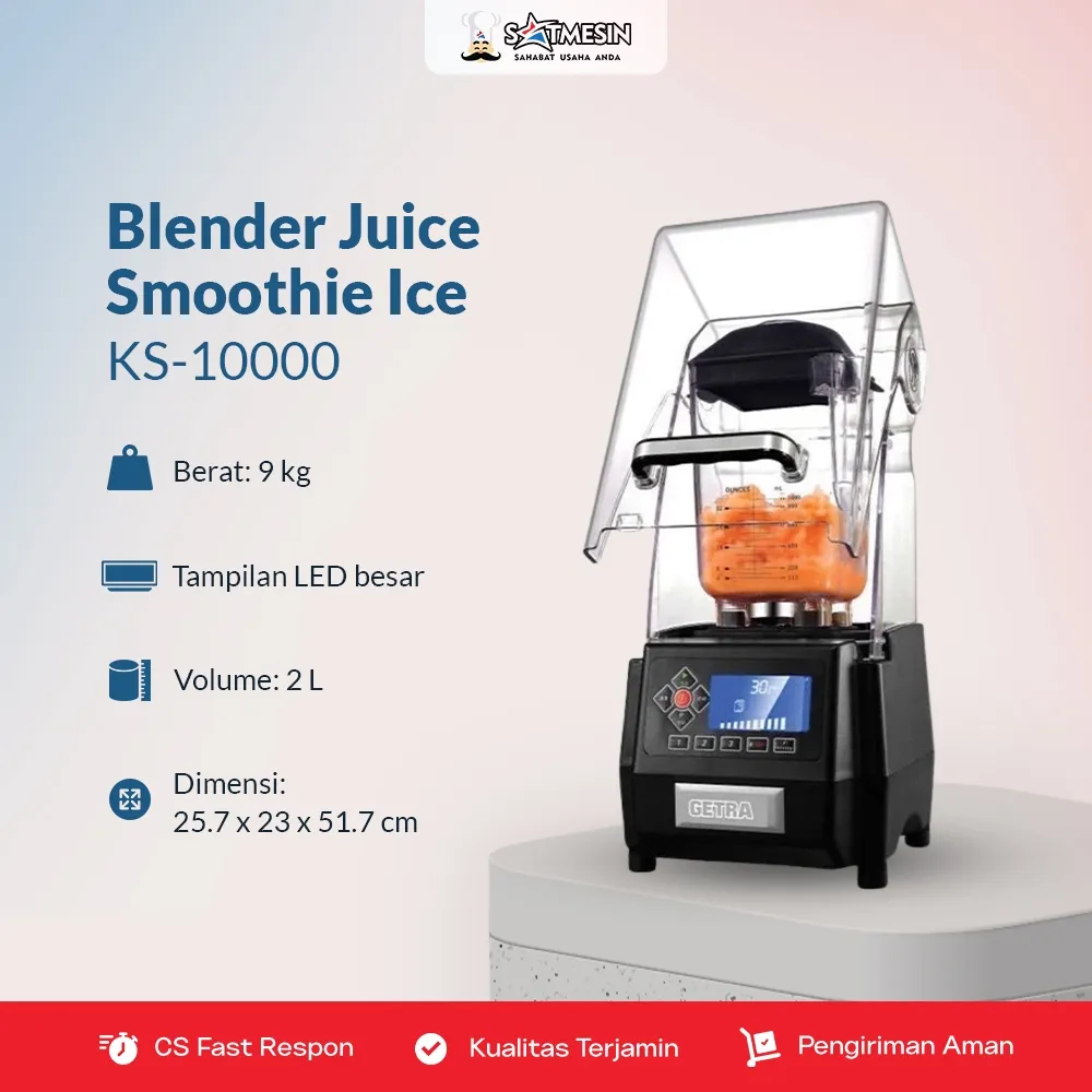 Satmesin - Getra Blender Juice Smoothie Ice | Mesin Blender untuk Jus dan Ice Smoothie [KS-10000]