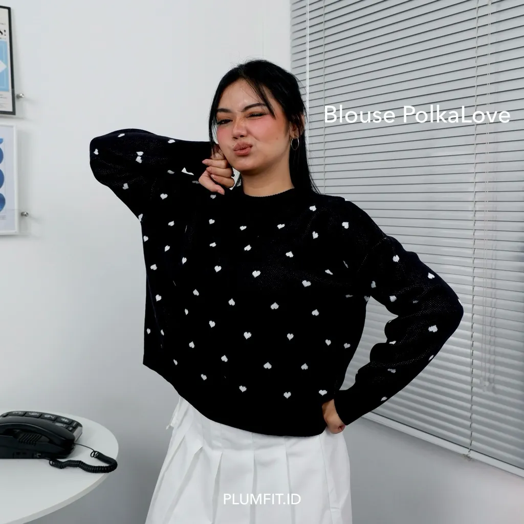 Plumfit - Blouse Knit Acrylic Premium POLKALOVE