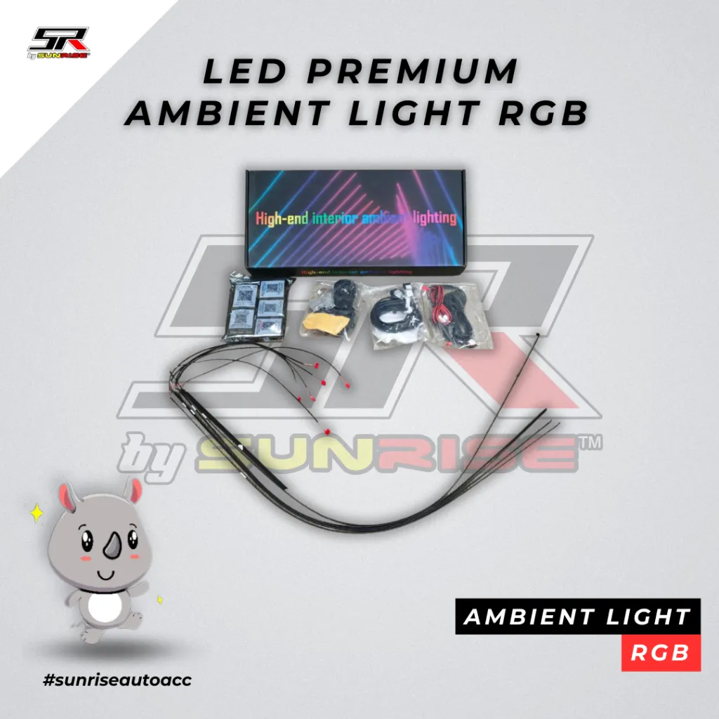 Led Car Premium AMBIENT LIGHT RGB LED Running Lampu LED Strip Neon Interior Mobil Dekorasi Interior Mobil Aksesoris Kolong Mobil