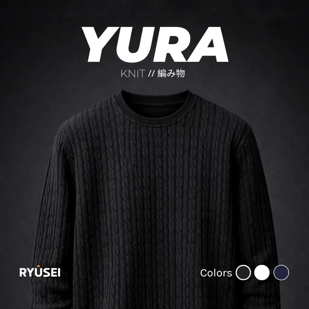 Ryusei Sweater YURA Knit – Sweater Knit dengan Tekstur Unik