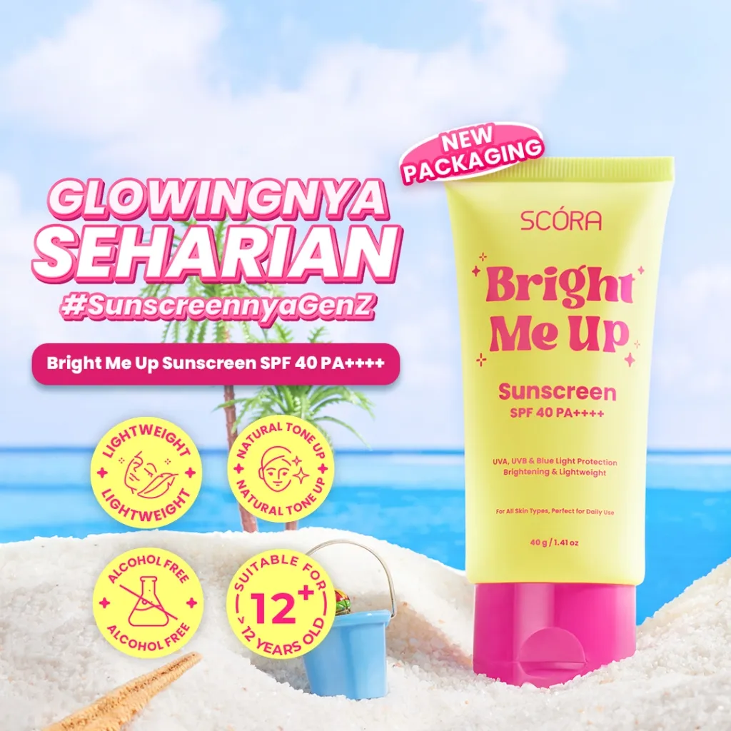 SCORA Bright Me Up Sunscreen 40gr - Sunblock Melindungi UV
