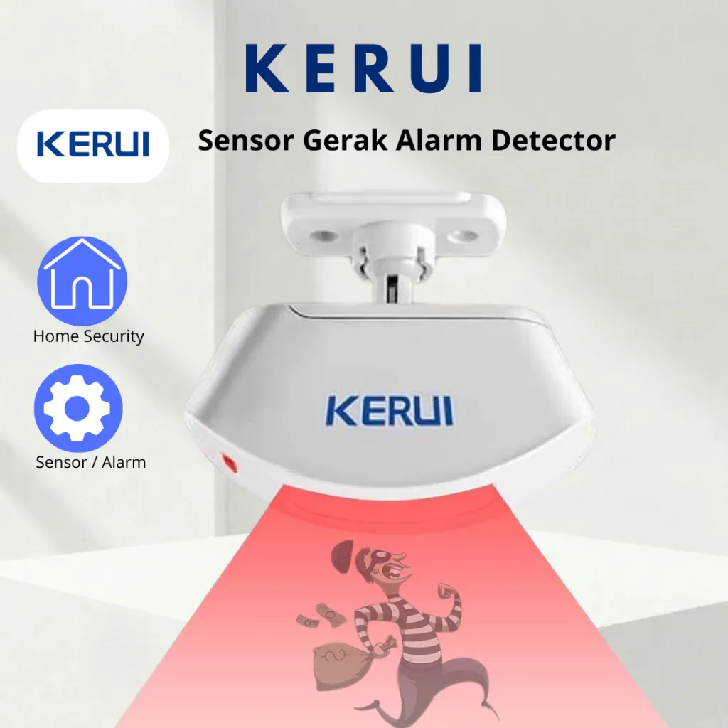 KERUI Wireless Tirai PIR Motion Sensor Gerak Alarm Detector