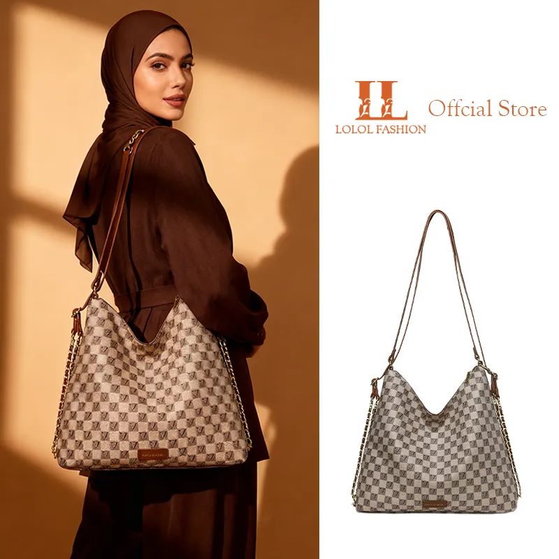 LOLOL Fashion Tas Wanita Cantik Model Tote Bag Tas Wanita Tas Jinjing Tas Tote Besar Tas Wanita Tote Bag Kekinian Premium Kulit PU - 1168