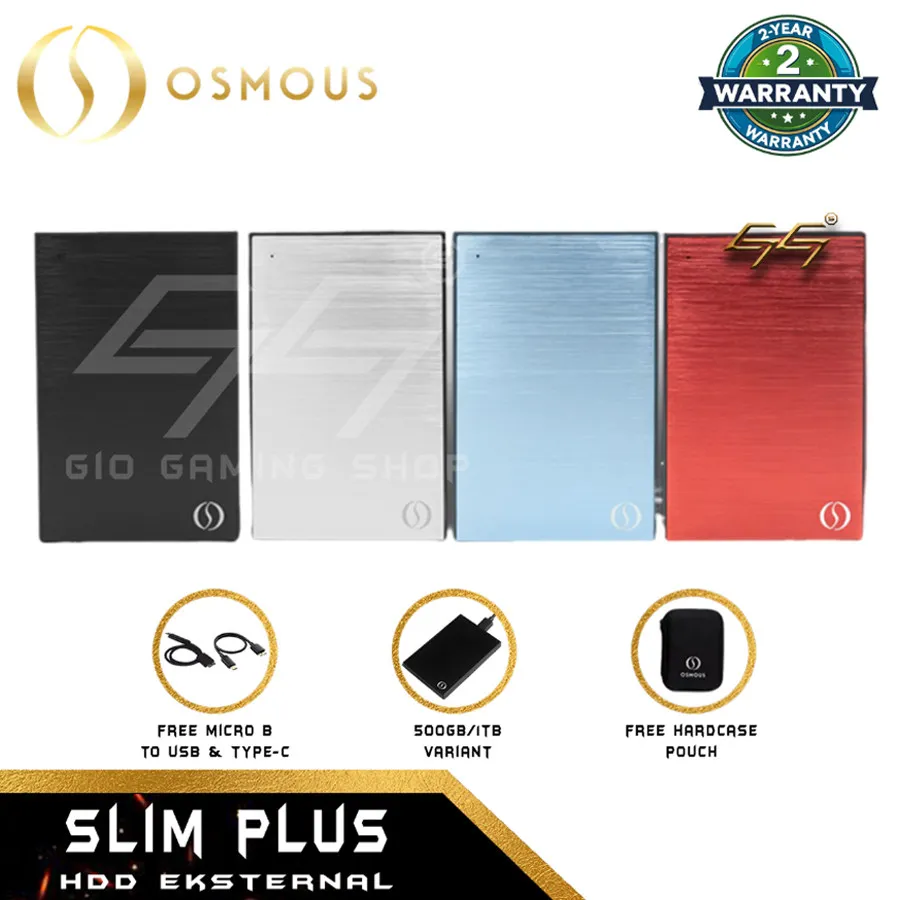 Hardisk HDD External Osmous Slim Plus Harddisk Eksternal 500GB 1TB