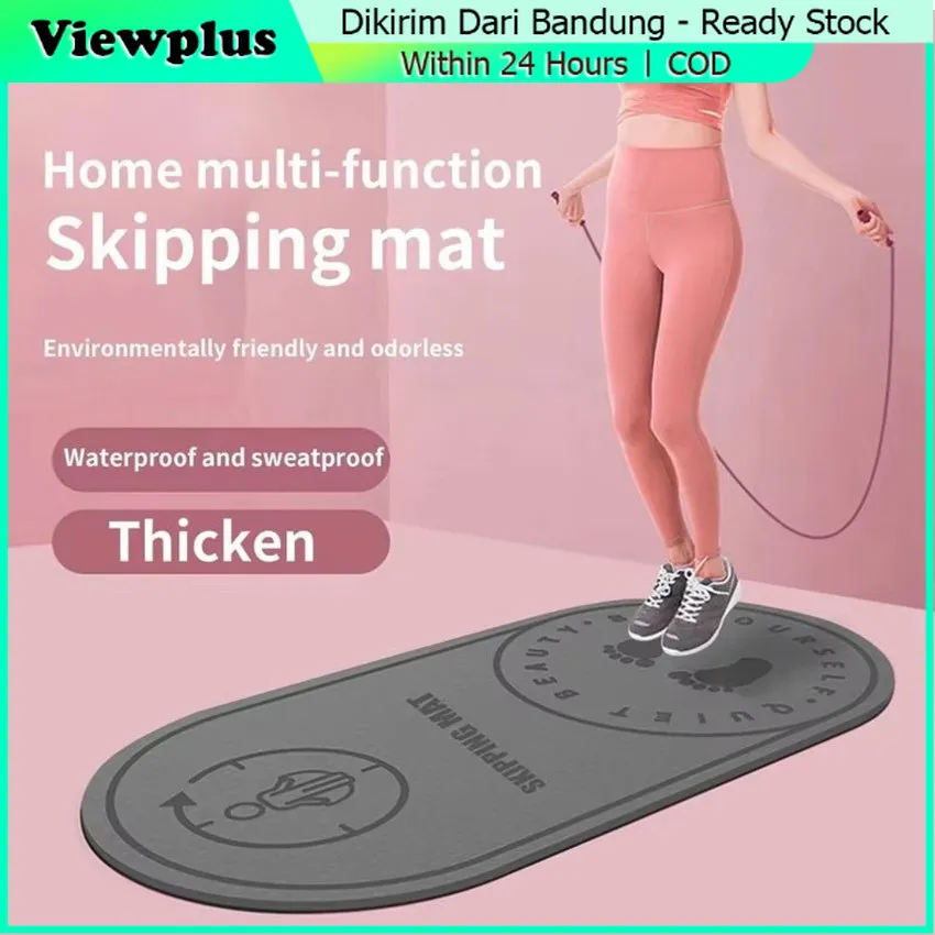 Matras Skipping Mat 6 mm - Jump Rope Mat - Matras Lompat Tali - Matras Yoga Matras Olahraga Poundfit Senam Lantai Meditasi Gym Mat Yoga Fitness