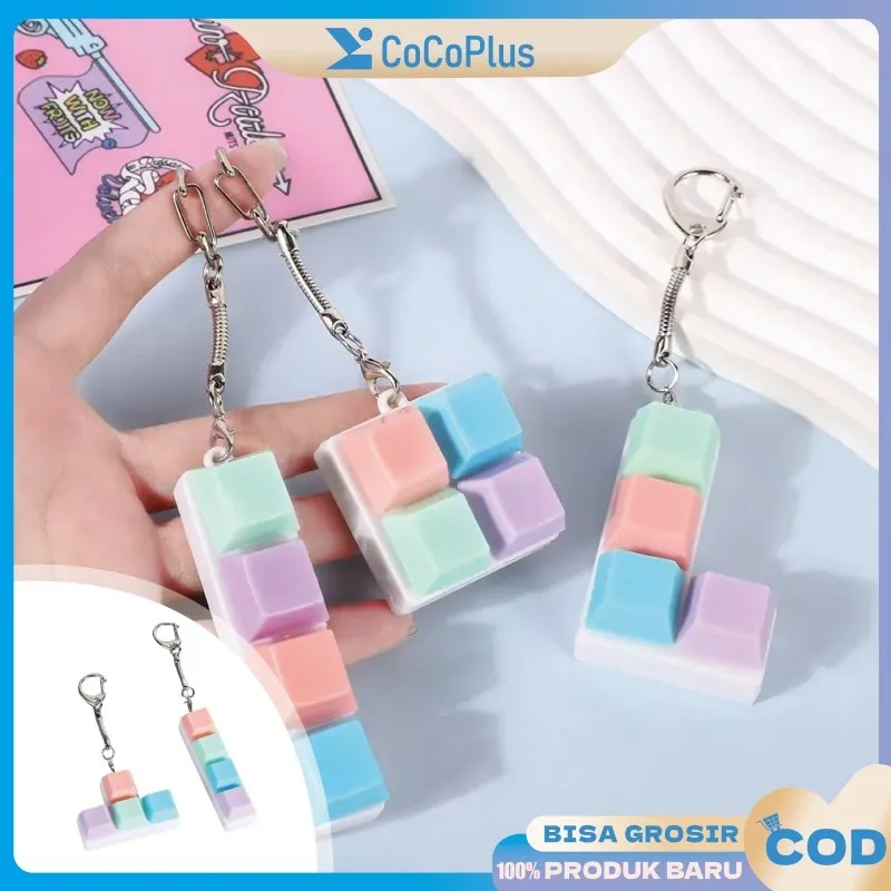 Gantungan Kunci Fidget Cube Mechanical Switch Keyboard Cap RGB Penghilang Anti Stress Toy Untuk Hadiah Dan Aksesori Sehari-Hari
