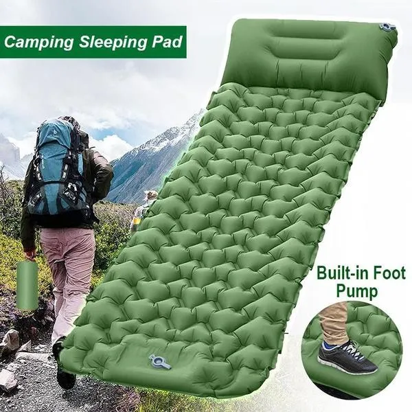 Kasur Angin Kasur Tiup Tebel Inflatable Air Bed Mat Sleeping Pad Berkemah Tempat Tidur Terbuka Yang Bisa Didorong Inflatable Bed Mat kasur camping