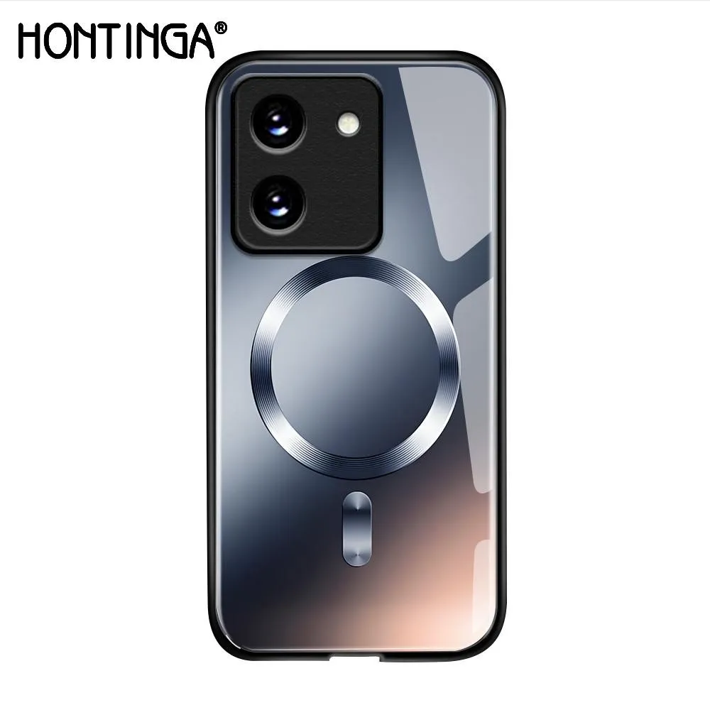 Hontinga Casing Hp Untuk Vivo Y27S Y27 Y36 5G Hardcase Ponsel Cassing Kaca Tempered Kesing Fashion 2734 Glass Hard Phone Cover Cesing