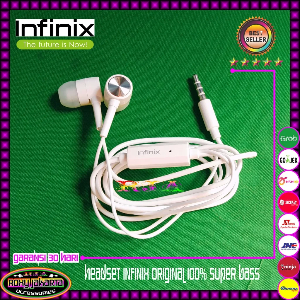 Headset infinix Original 100% Super Bas Bergaransi