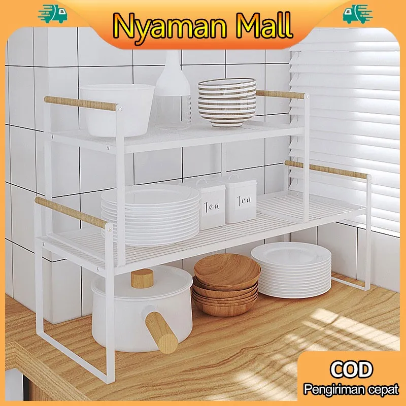 Rak Panci Rak Bumbu Rak Bawah Wastafel Rak Kabinet Rak Lemari Rak Dapur Susun Multifungsi
