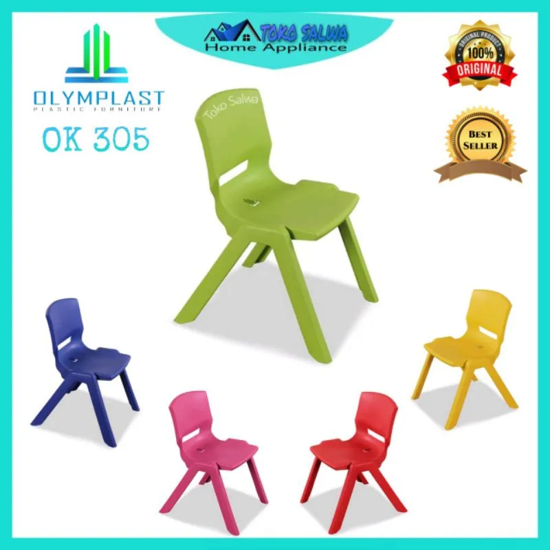Kursi plastik Anak Olimplast/bangku sender anak/kursi plastik anak/ kursi TK & play group ok305