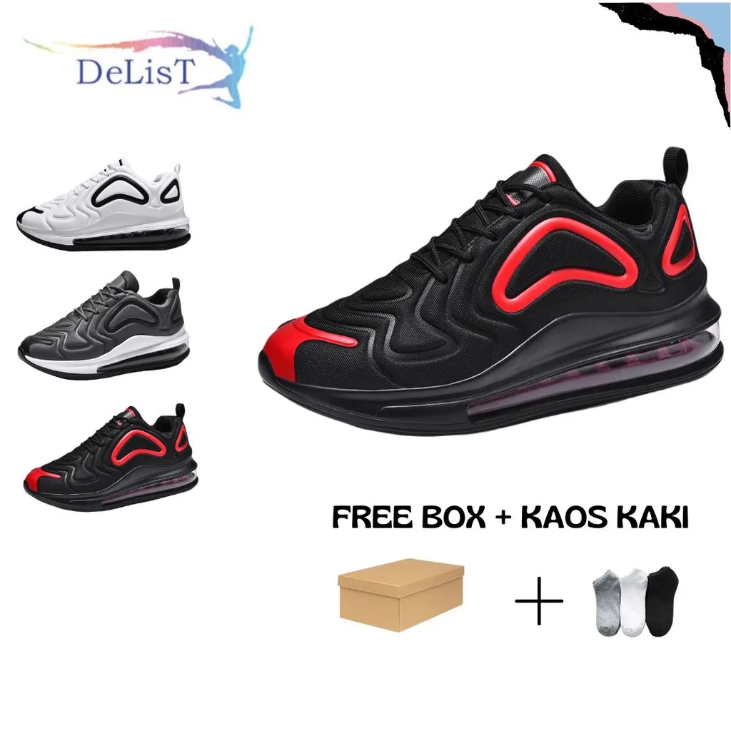 [DELIST] Free Box + Kaos kaki -Sepatu Fashion Running Sneakers Pria Trendy Kualitas Super Premium GLB Edition