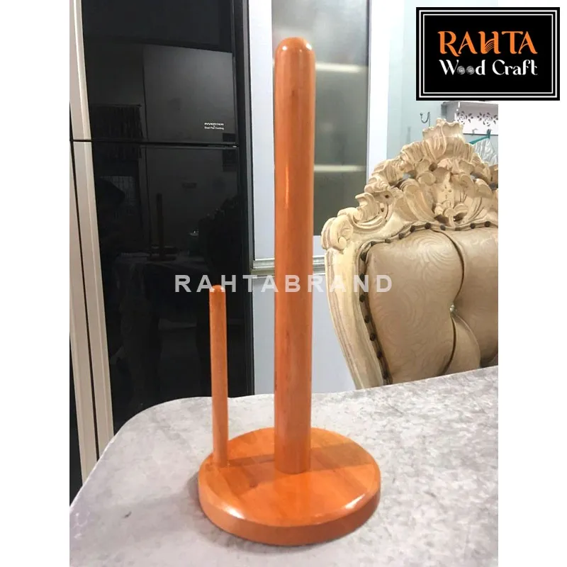KT30-Rahta Tempat Tisu Roll Natural Glossy /Tissu Holder Kayu/Tissu Holder Roll/Tempat tisu gulung
