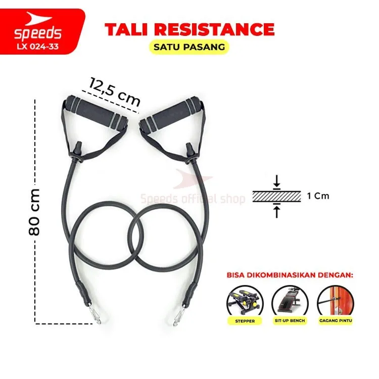 SPEEDS Tali Resistance Elastis Tali Stretching Fitness Olahraga Gym Resistance Tube 024-33