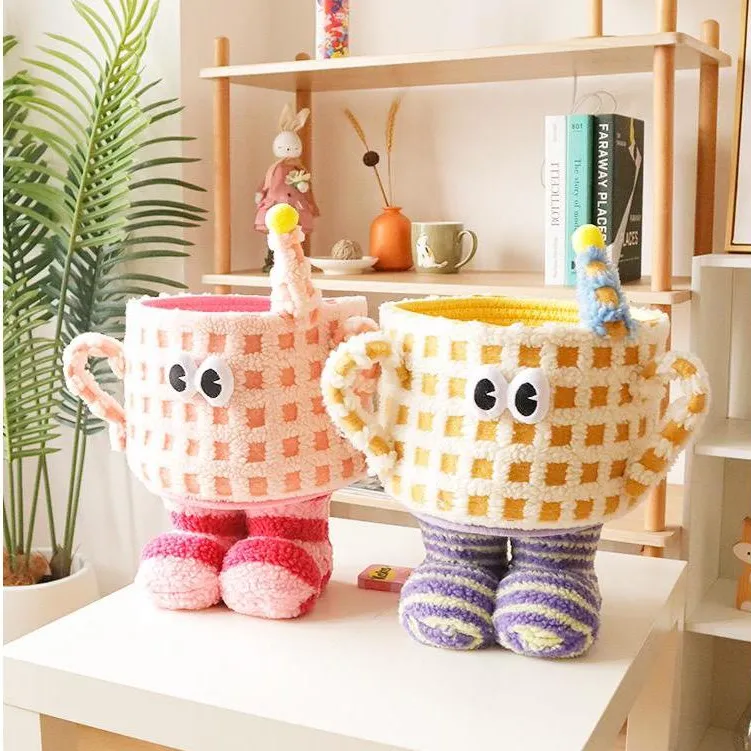 Tempat penyimpanan serbaguna Keranjang mainan kamar tidur anak woll monster lucu penyimpanan barang