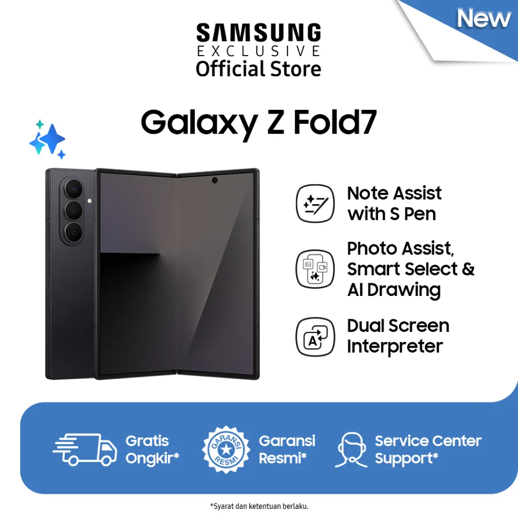Samsung Galaxy Z Fold7 12/512GB  - Jetblack | Smartphone AI | Hp Lipat Tipis | Kamera 200MP
