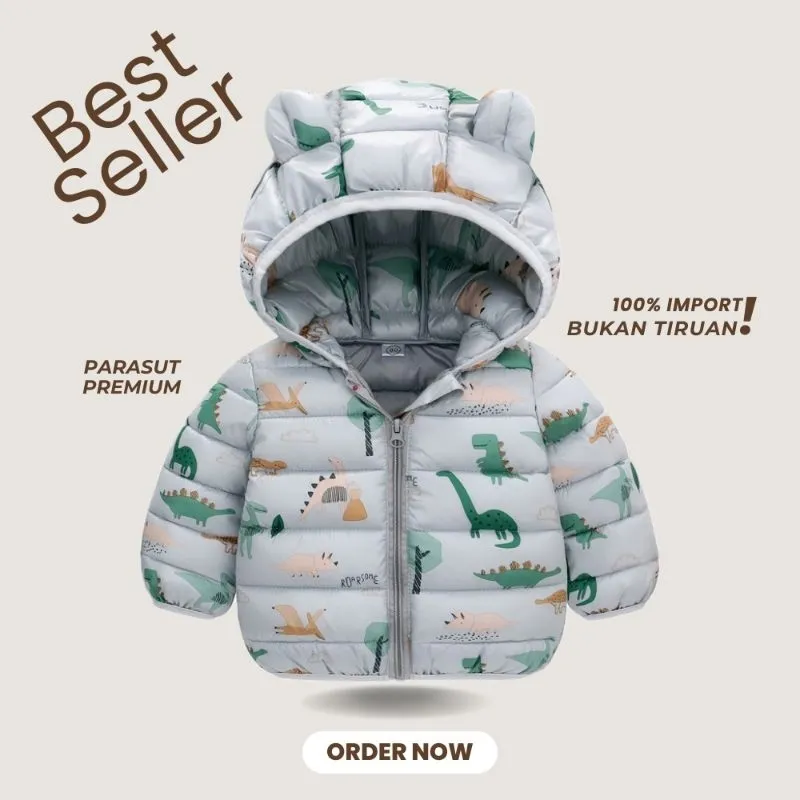 Jaket Musim Dingin Anak / Jaket Winter Anak / Jaket Coat Motif Hewan / New Winter Jacket Boys and Girls / Jaket Salju Anak / Mantel Anak