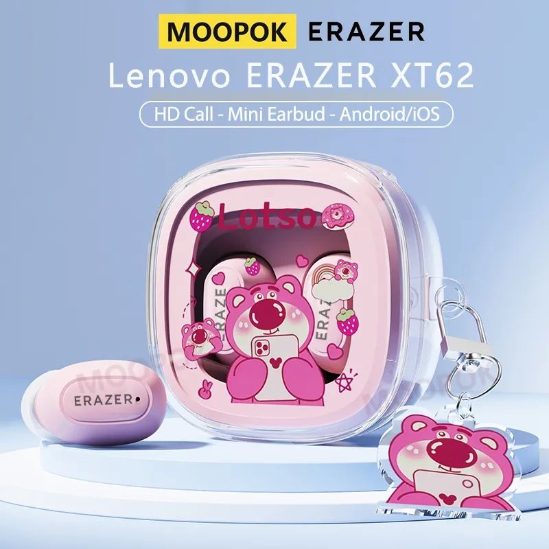 ERAZER Lenovo XT62 Mini Earbuds In-Ear Headset Bluetooth 5.3 TWS Earphone lotso HIFI Stereo with Mikropon