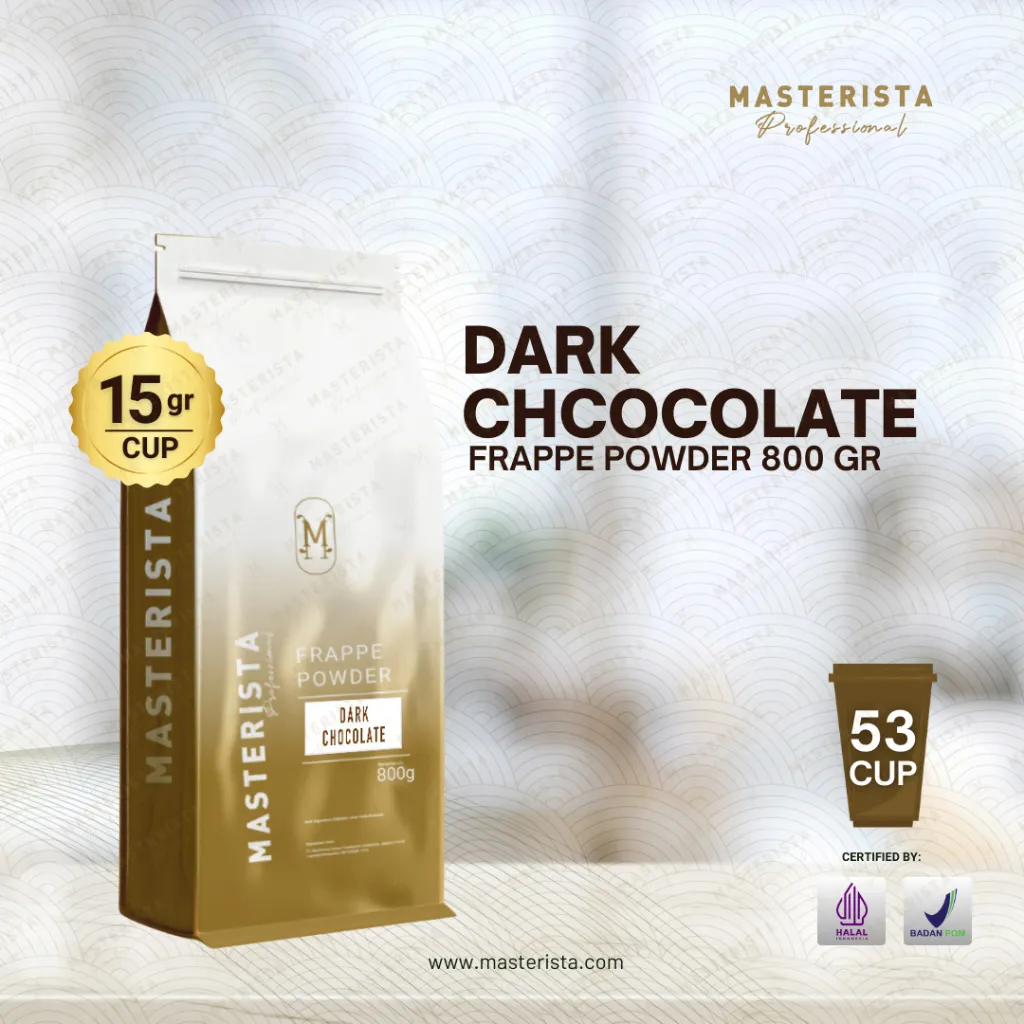 Bubuk Minuman Masterista Dark Chocolate 800gr / Bubuk Minuman Rasa Dark Chocolate / Bubuk Minuman Coklat