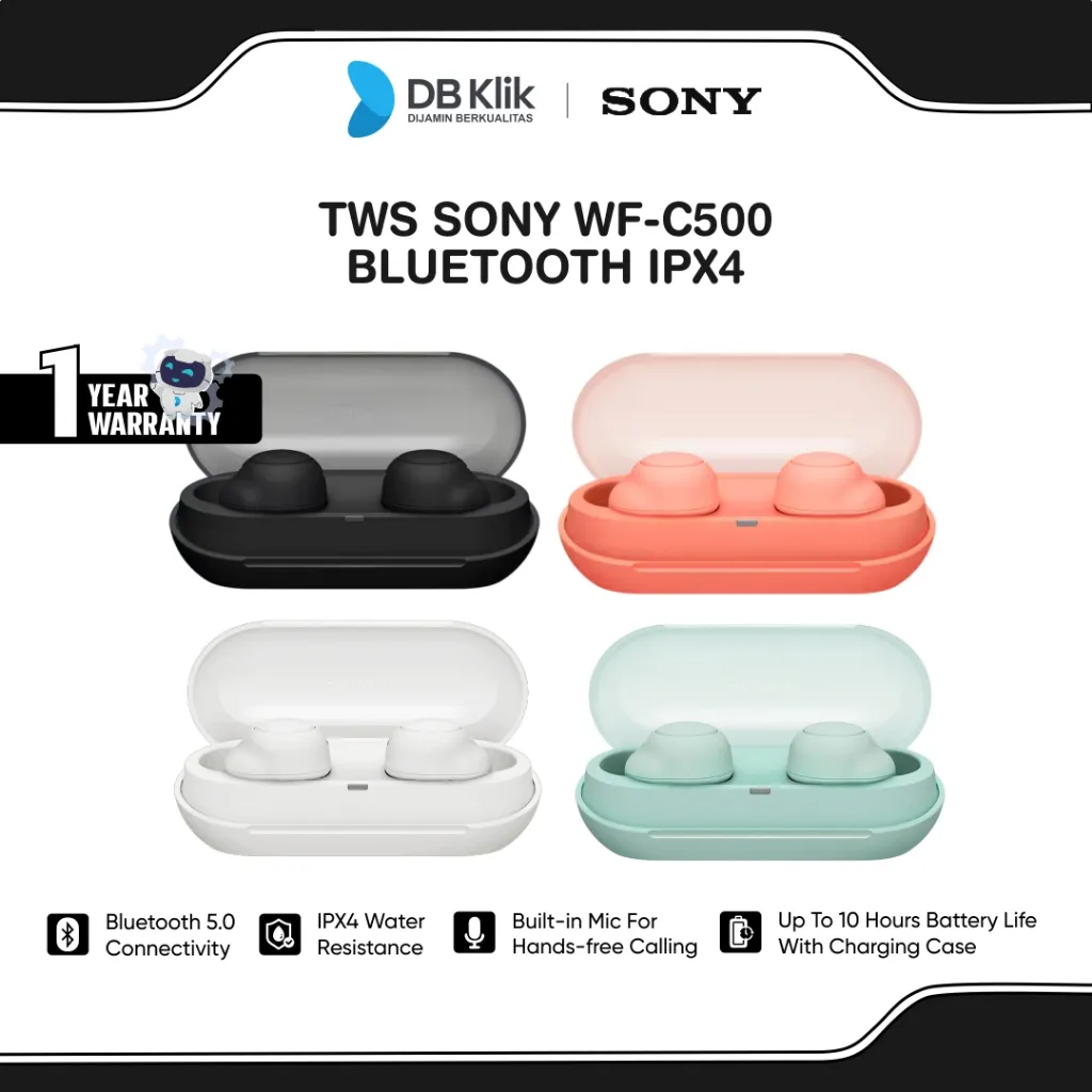 Sony Tws Wf-C500 Bluetooth Ipx4 In Ear - Earphone Wfc500