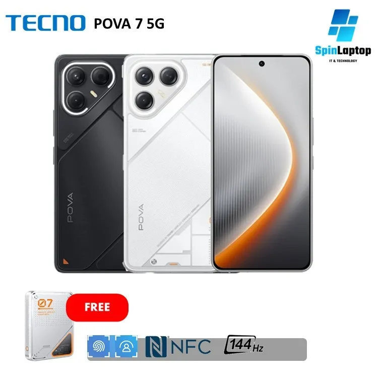 TECNO POVA 7 5G | 8GB /256GB | Dimensity 7300 Ultimate | Layar 144Hz Baterai 6000mAh | Garansi Resmi