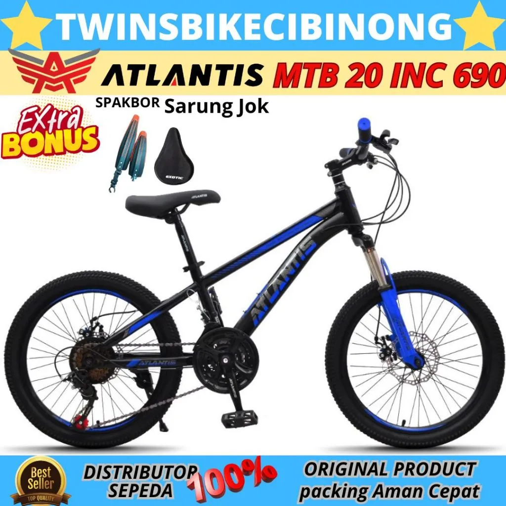 Sepeda Anak Laki Laki Gunung MTB 20 ATLANTIS 690 DISC BRAKE