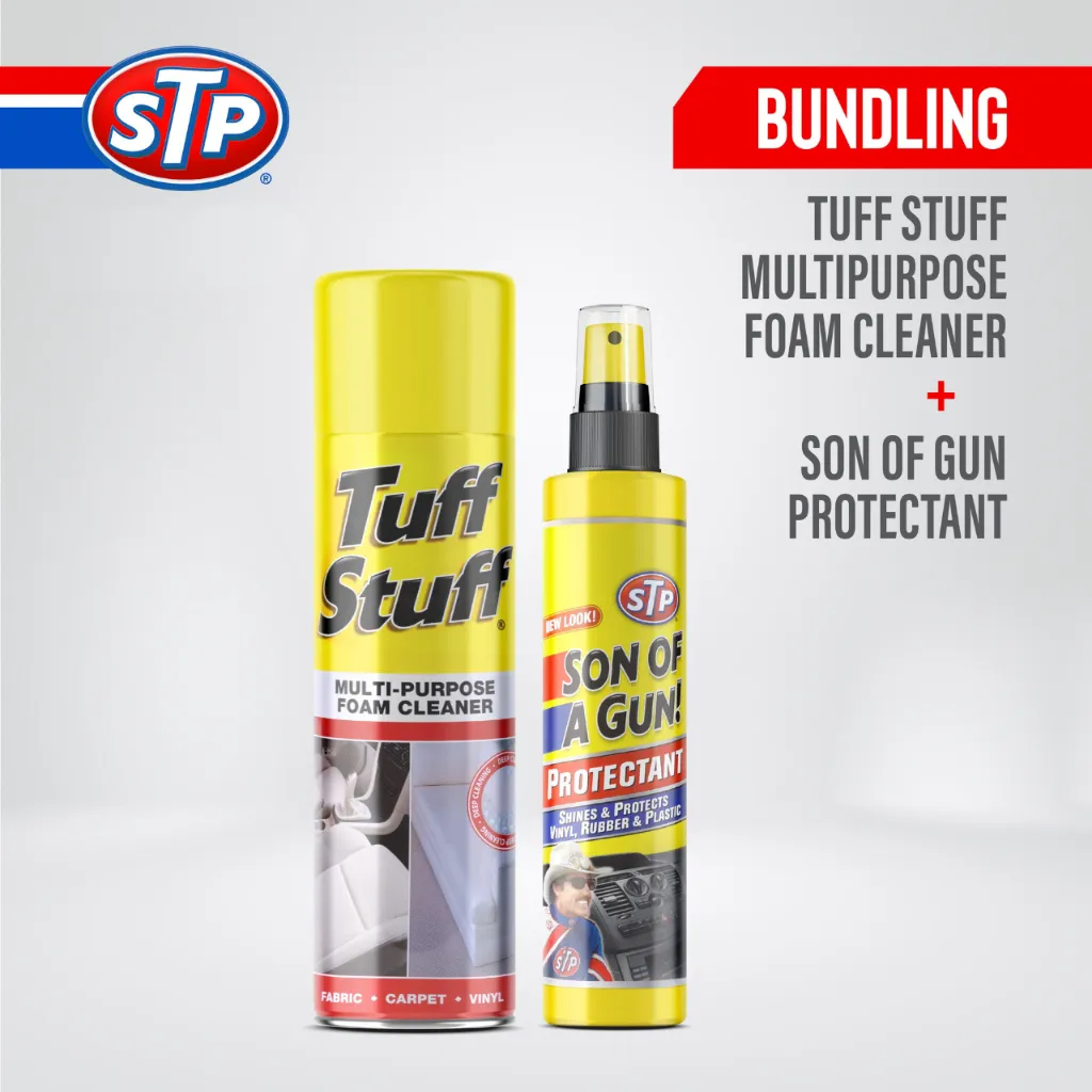 STP - [BUNDLE] Tuff Stuff 600 ml + Son Of Gun 10 oz Pengkilap Pembersih Noda Paket Hemat Pembersih Mobil Motor Jok Dashboard Plafon