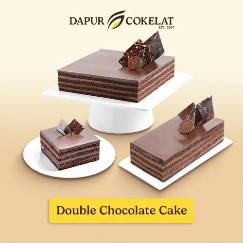 DAPUR COKELAT - Double Chocolate | Cake Cokelat untuk Semua Moment dengan Rasa Manis Cokelat dan Asam Aprikot Jam