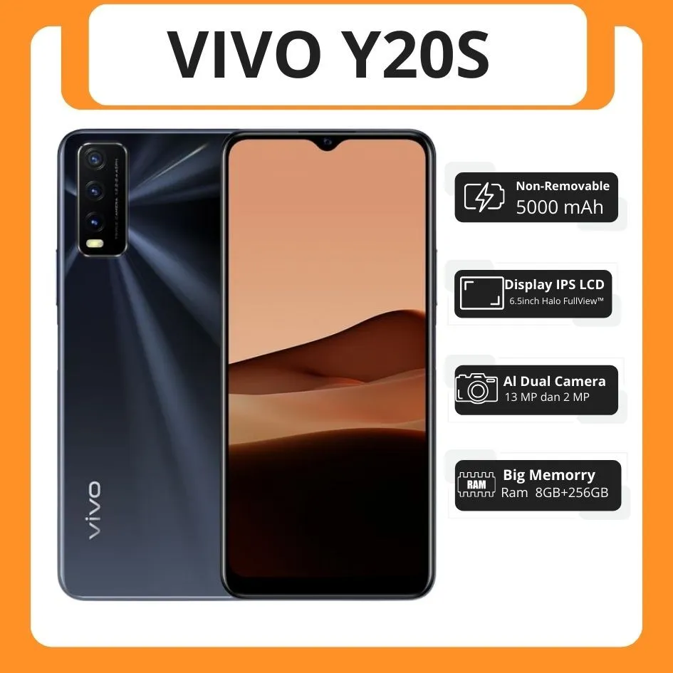 Smartphone Vivo Y20s asli ori handphone RAM 8/256GB Camera 13MP