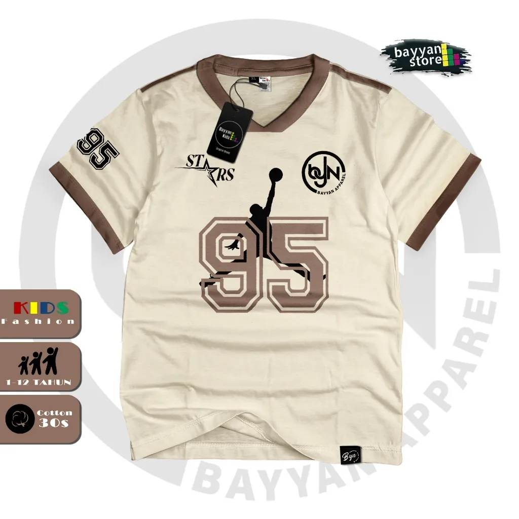 Bayyan Kaos Distro Anak Umur 1-12 Tahun Motif Jersey