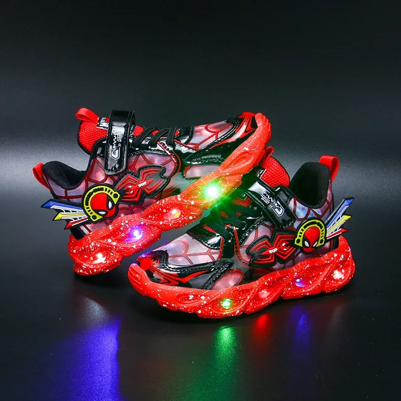Sepatu Sneakers Anak Laki Laki LED Menyala  Sekolah FREE BOX Untuk Umur 6 Bulan Sampai 5 Tahun