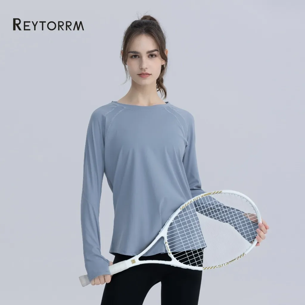 Reytorrm Kaos Olahraga Wanita Lengan Panjang Long Sleeve T-Shirt(CX004)