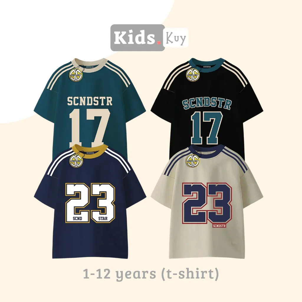 KIDS.KUY Kaos Distro Anak Oversize Unisex Usia 1-12 Tahun Neoplay Tee Secondstar