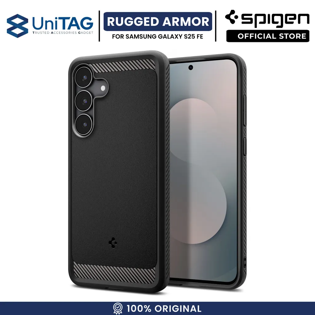 Case for Samsung Galaxy S25 FE Spigen Rugged Armor Matte Softcase Anti Shock Crack Casing by UniTAG