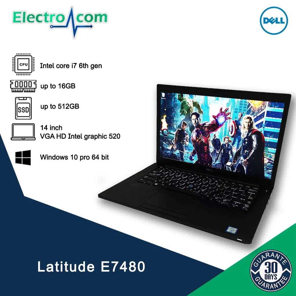 Dell Latitude 7480 i5 Gen7 RAM 16GB SSD 512GB Murah Slim Bergaransi