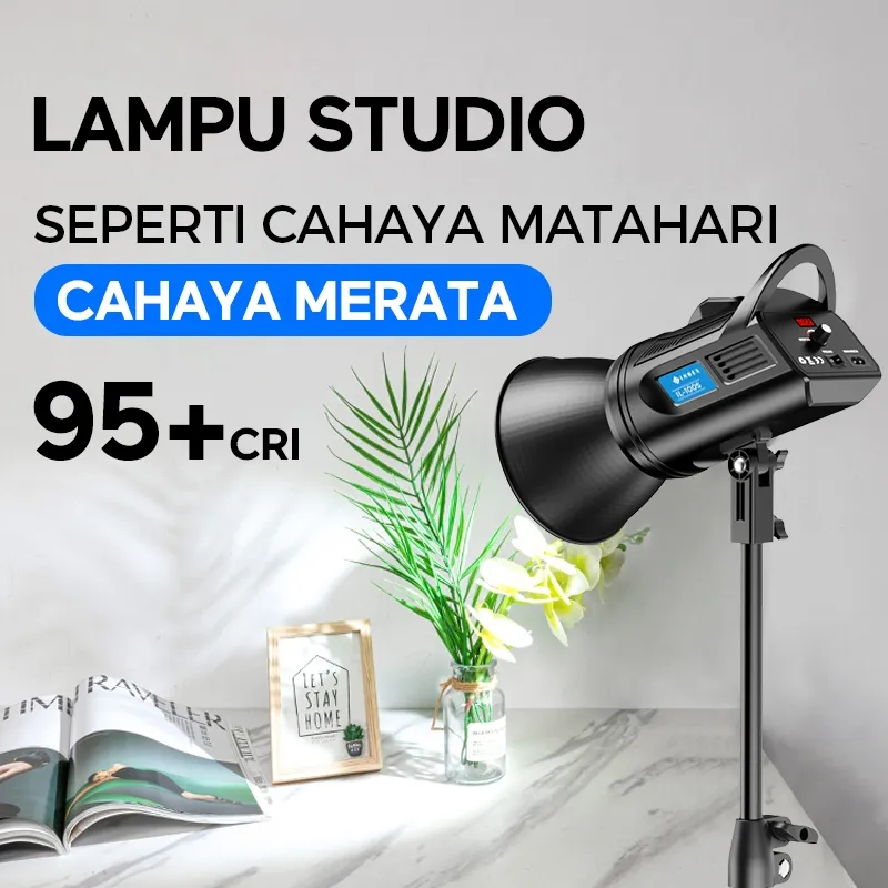100W Studio Light 95% Mendekati Sinar Matahari Kontent Video dan Live Softbox Lighting