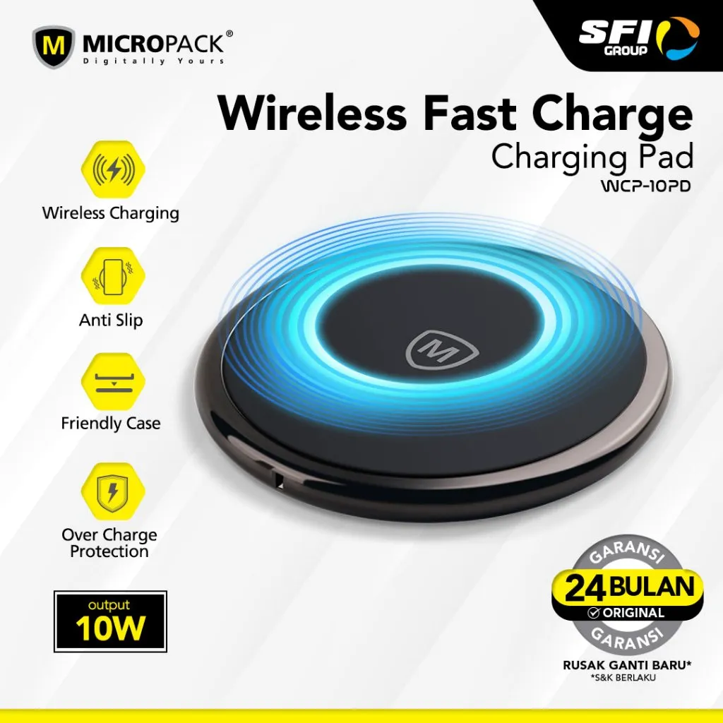 Micropack Wireless Charging Pad - Fast Charging - Anti Slip - WCP-10PD