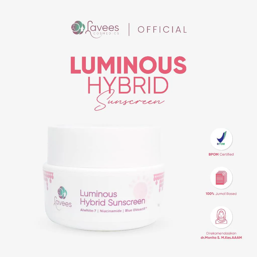 Lavees Cosmedics - Luminous Hybrid Sunscreen [Krim Siang Flek Melasma]