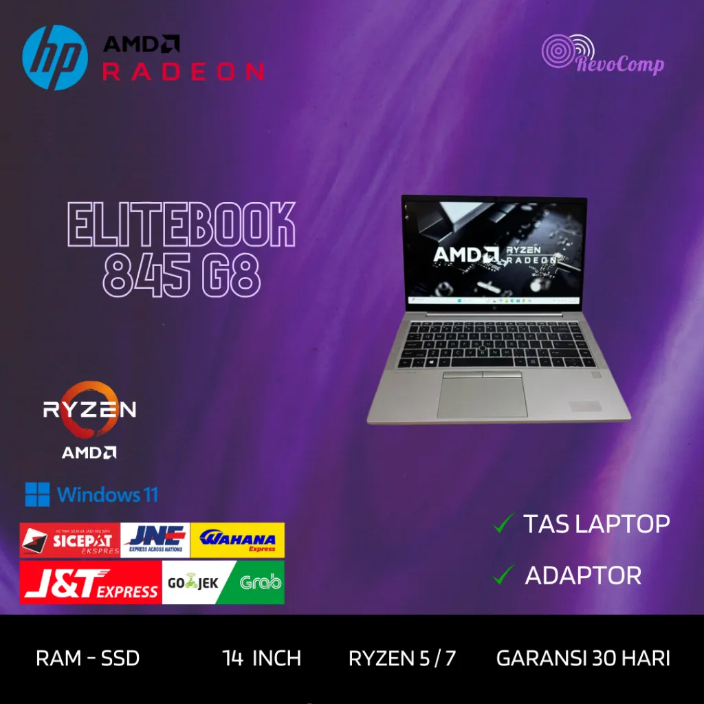 HP Elitebook 845 G8 AMD Ryzen Ram SSD Windows 11 Pro