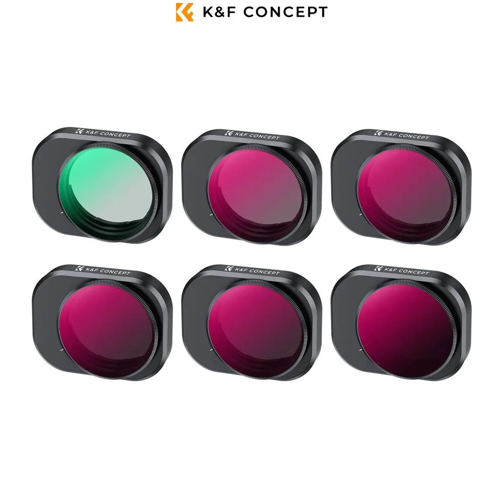 K&F Concept CPL ND+PL Filter for DJI Mini 4 Pro 6 Pcs CPL, ND4+PL, ND8+PL, ND16+PL, ND32+PL, ND64+PL