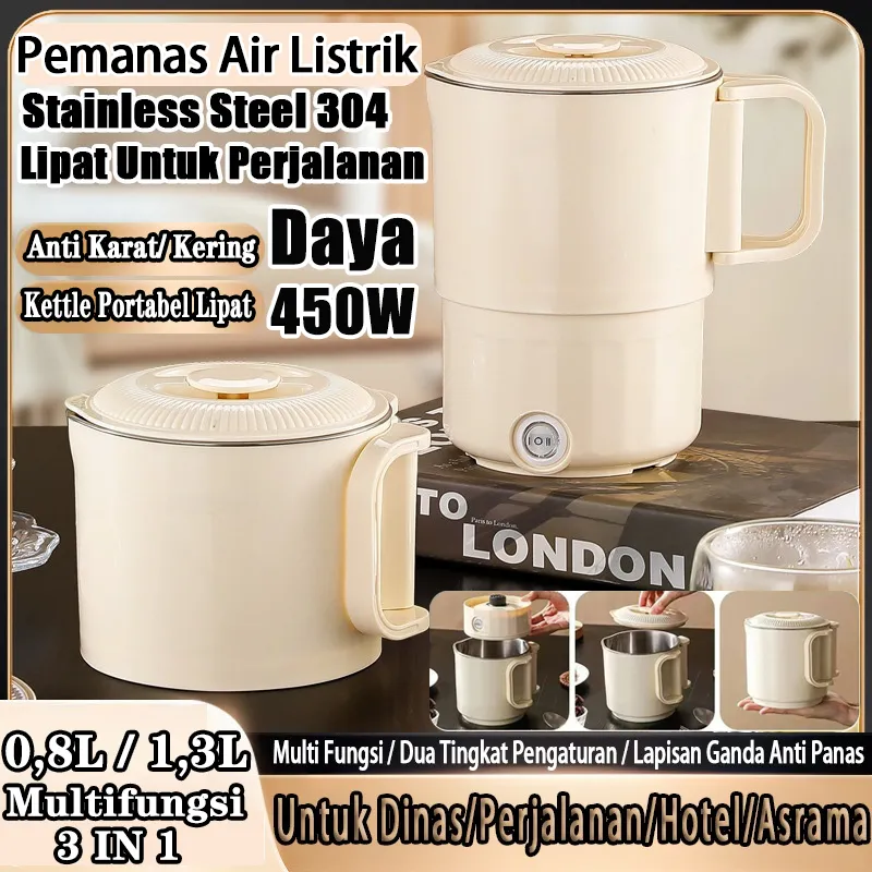 COD MAGIC FOLDING PEMANAS AIR LISTRIK 1,3L - Pemanas Air 3 Menit, Anti Bocor, Bahan Aman & Tahan Lama! IDEAL UNTUK KEMPING & KERJA! KETTLE / TEKO LISTIRK
