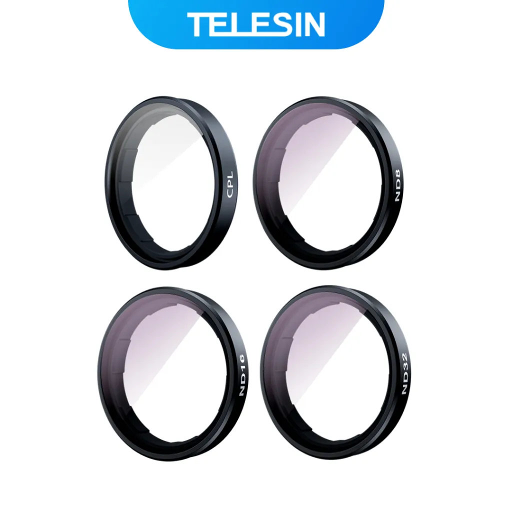 TELESIN CPL ND Camera Lens Filter Kit for DJI Osmo Action 3/4/5 Pro - S5-FLT-06-TDJ